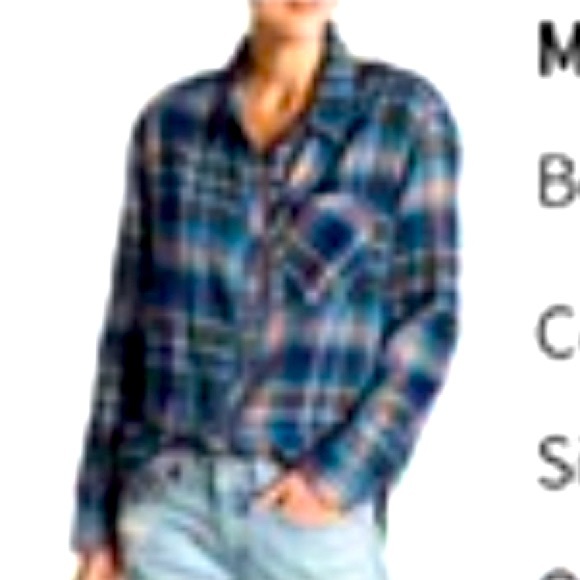 Melrose and Market | oversized Boyfriend Plaid Shirt | XS | EUC - Picture 1 of 5